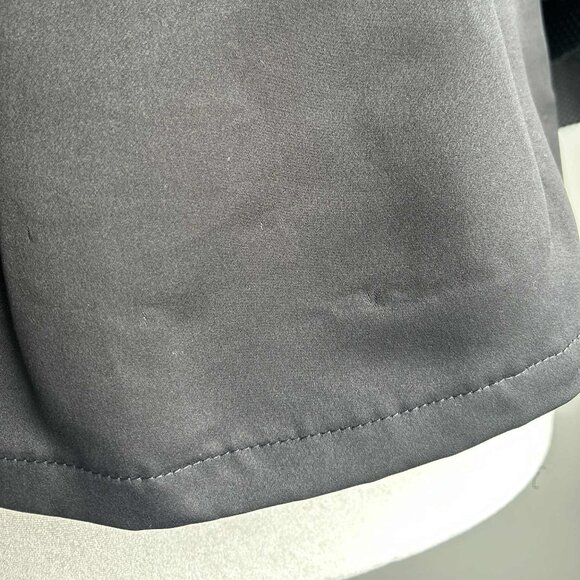 Eliane Isaac Black Satin Top with Dramatic Double-Layer Mesh Sleeves – US S - Picture 6 of 6